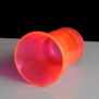 BB001-2RED - 25ml Reusable Neon Red / Pink Shot Glass Inside
