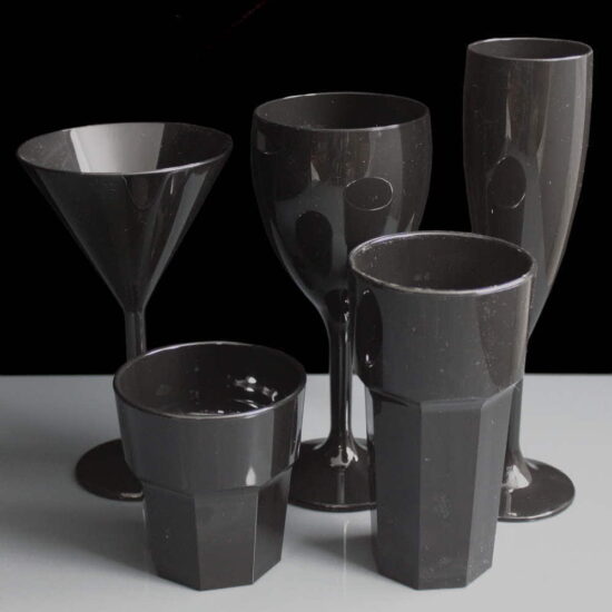 Black plastic glasses range Black plastic glasses range
