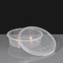 227ml Clear Round Plastic Container and Lid