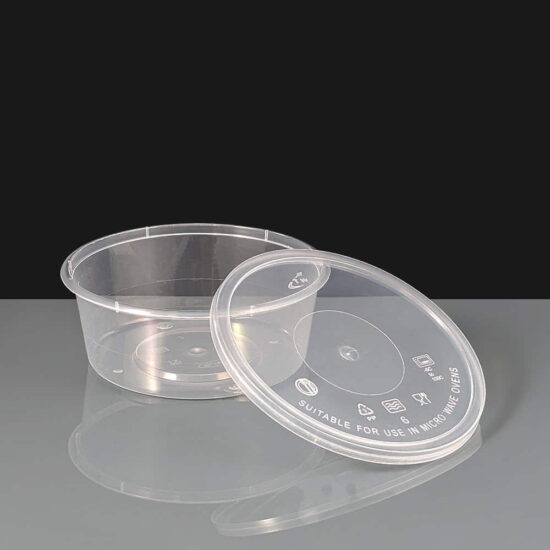 280ml Clear Round Plastic Container and Lid 280ml Clear Round Plastic Container and Lid