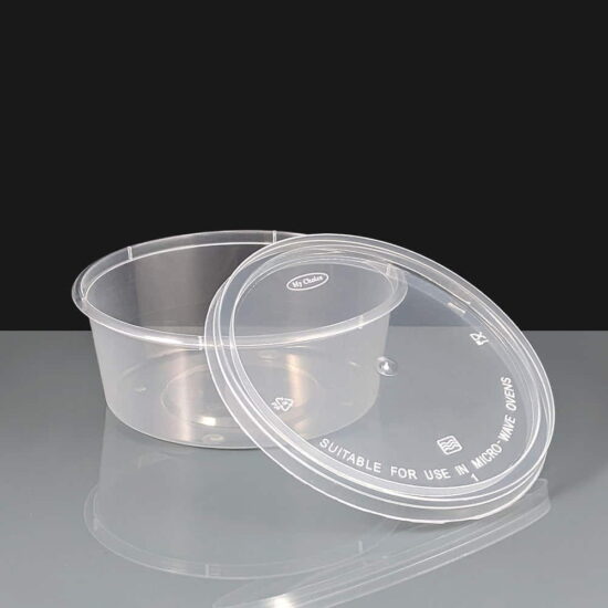 340ml Clear Round Plastic Container and Lid 340ml Clear Round Plastic Container and Lid