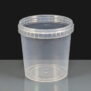 1000ml Clear 122mm Diameter Tamperproof Container and Lid 
