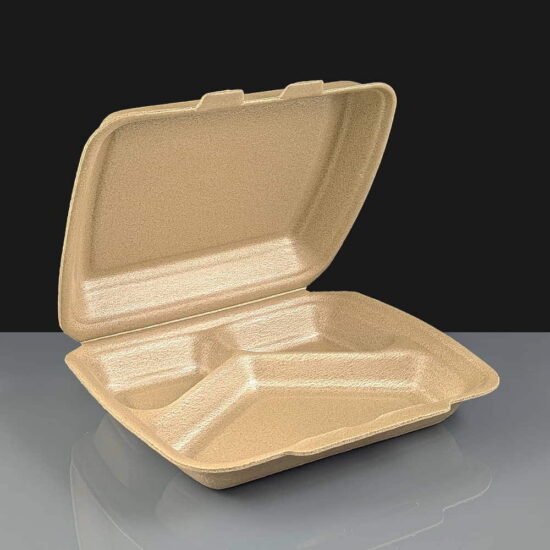 Infinity Brown 3 Compartment Meal Boxes