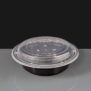 16oz Round Black Containers & Lid