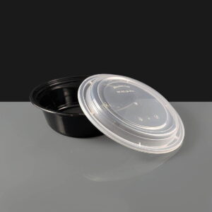 32oz Black Container and Lid