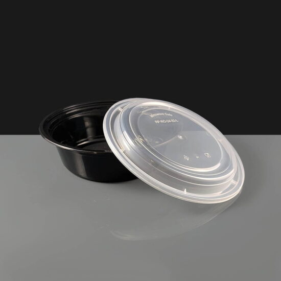 32oz Black Container and Lid