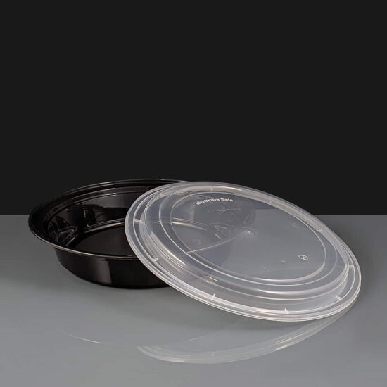 48oz Round Black Containers and Lid 48oz Round Black Containers and Lid