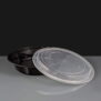 48oz Round Black Containers and Lid