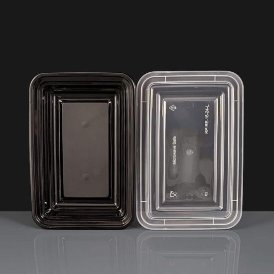 Black Plastic Take Away Container Back Black Plastic Take Away Container Back