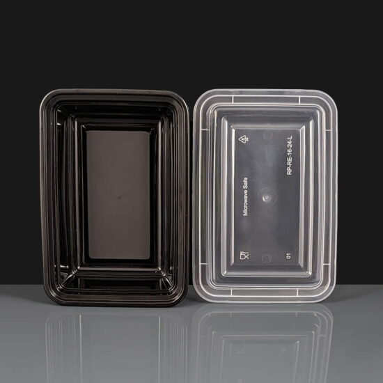 Black Plastic Take Away Container Back Black Plastic Take Away Container Back