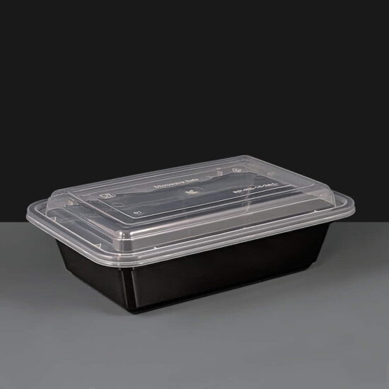 24oz Black Plastic Take Away Container and lid 24oz Black Plastic Take Away Container and lid
