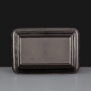 Two Compartment Black Plastic Container and Lid