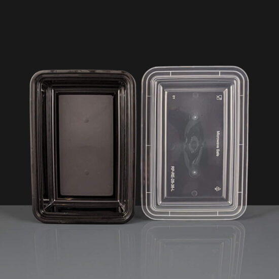 Black Plastic Take Away Container Back Black Plastic Take Away Container Back