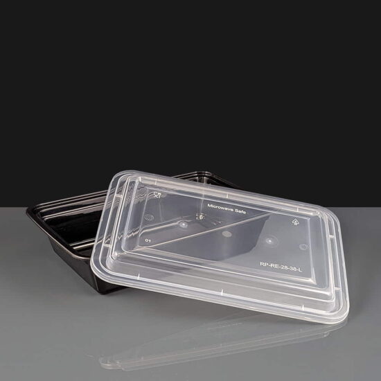 Black Plastic Take Away Container Back Black Plastic Take Away Container Back