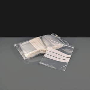 100 x 140mm Easy Grip Seal Bags Write on