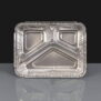 Rectangular Three Compartment Foil Take Away Containers