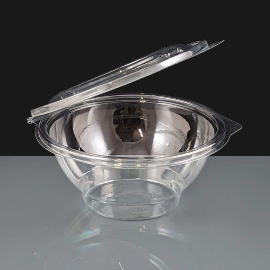 750cc Clear - Hinged Contour Salad Bowls 750cc Clear - Hinged Contour Salad Bowls