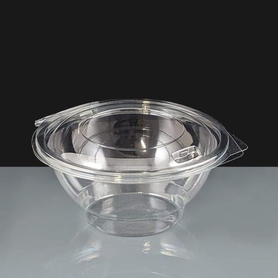 750cc Clear - Hinged Contour Salad Bowls 750cc Clear - Hinged Contour Salad Bowls