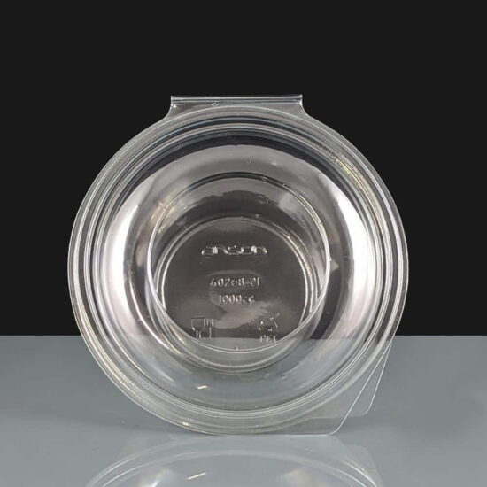1000cc Clear - Hinged Contour Salad Bowls 1000cc Clear - Hinged Contour Salad Bowls