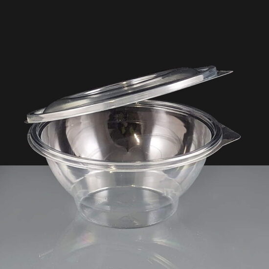 1000cc Clear - Hinged Contour Salad Bowls 1000cc Clear - Hinged Contour Salad Bowls