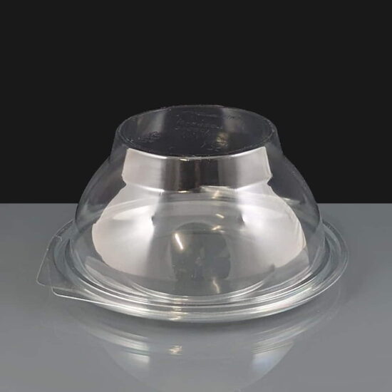 1000cc Clear - Hinged Contour Salad Bowls 1000cc Clear - Hinged Contour Salad Bowls