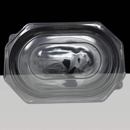 Large Octagonal Clear Plastic Sandwich Platter Base and Lid Large Octagonal Clear Plastic Sandwich Platter Base and Lid