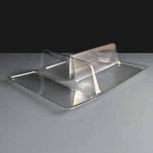 Nibble Snack Box 3 Cavity T Shaped Insert Clear
