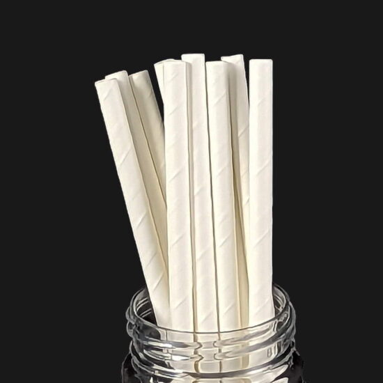 140mm White Paper Straws 140mm White Paper Straws
