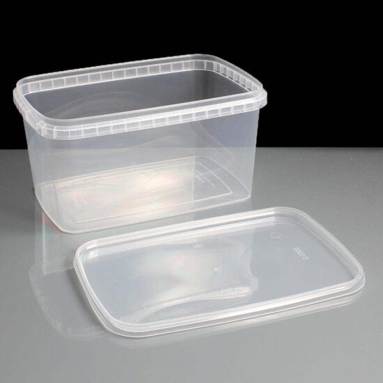 1600ml Rectangular Tamper Evident Container and Lid Off 1600ml Rectangular Tamper Evident Container and Lid Off