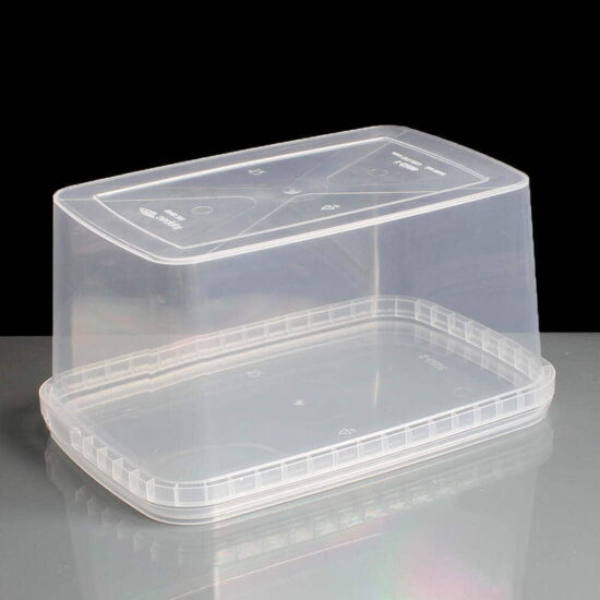 1600ml Rectangular Tamper Evident Container and Lid Upside Down 1600ml Rectangular Tamper Evident Container and Lid Upside Down