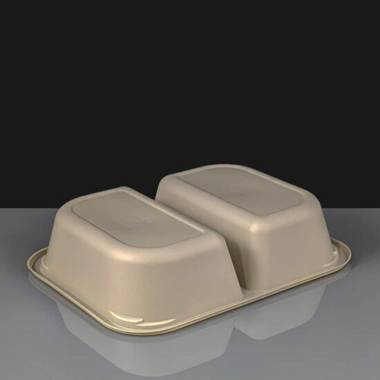CPET 2 Compartment Dual Ovenable Trays CPET 2 Compartment Dual Ovenable Trays