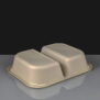 CPET 2 Compartment Dual Ovenable Trays