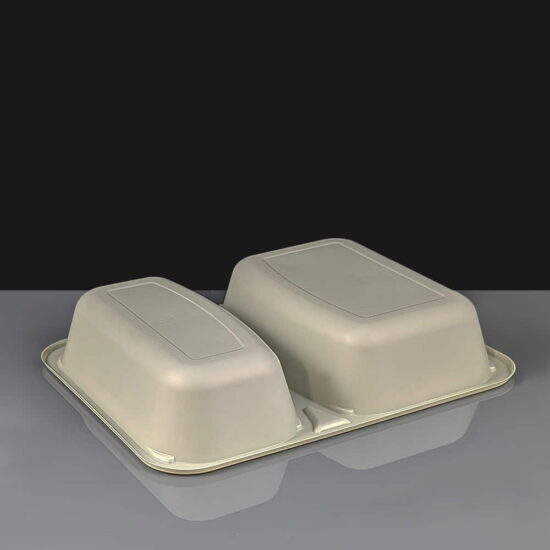 CPET Evolve 2 Compartment Dual Ovenable Trays CPET Evolve 2 Compartment Dual Ovenable Trays