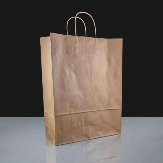 Twisted Handle Paper Bags - Brown Large
