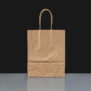 Small Twisted Handle Paper Bag - Brown 