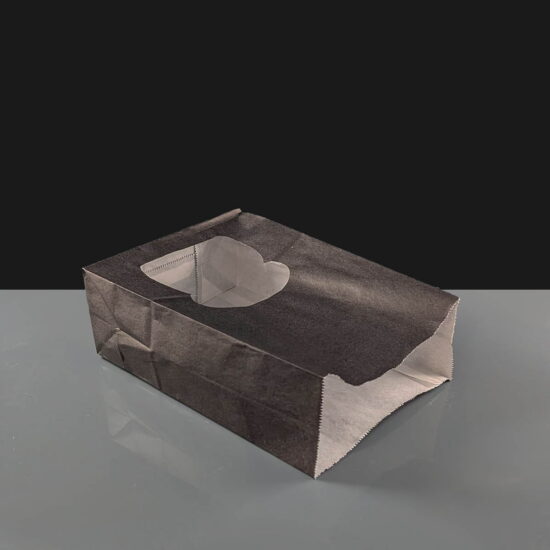Black Film Lined Deli Bag with Window Black Film Lined Deli Bag