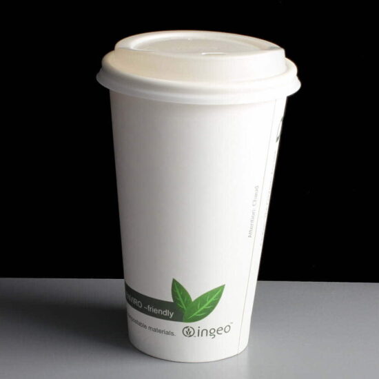 16oz Ingeo Compostable Hot Drink Paper Coffee Cup with Optional Lid 16oz Ingeo Compostable Hot Drink Paper Coffee Cup with Optional Lid