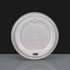 8oz Compostable Hot Drink Paper Coffee Cup Lid