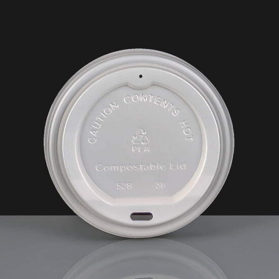 8oz Compostable Hot Drink Paper Coffee Cup Lid