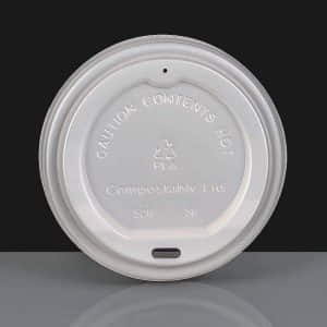 12 & 16oz Compostable Hot Drink Paper Coffee Cup Lid