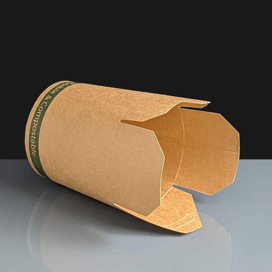 Biodegradable Small Food Tub / Brown Noodle Box side Biodegradable Small Food Tub / Brown Noodle Box side