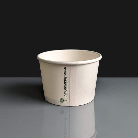 8oz Compostable Paper Soup Containers 8oz Compostable Paper Soup Containers