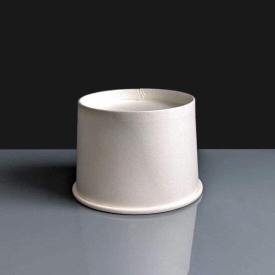 8oz Compostable Paper Soup Containers Upside Down 8oz Compostable Paper Soup Containers Upside Down