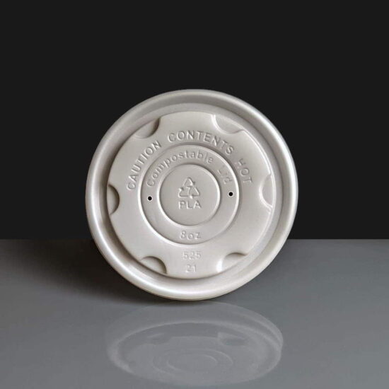 8oz Compostable Paper Soup Containers Lids