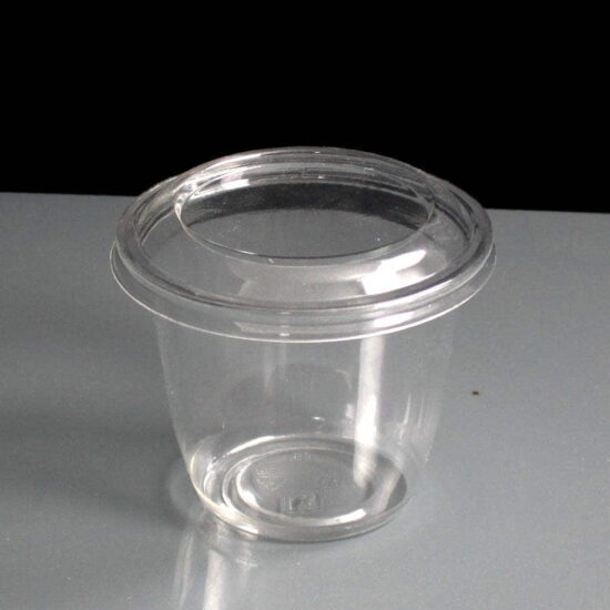 4oz PET Dessert Pot / Container - Filled with pudding, with lid and deli pot 4oz PET Dessert Pot / Container - Filled with pudding, with lid and deli pot