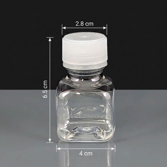 50ml juice bottle measurements 50ml Square Plastic Juice Bottle