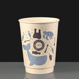 12oz Aqueous Paper Coffee Cup