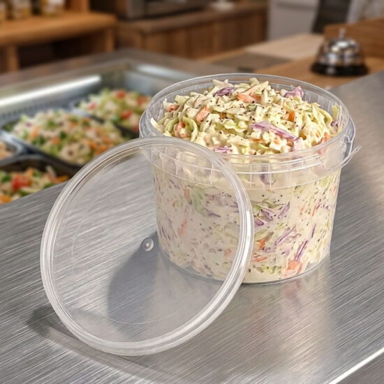 565ml Round Tamperproof Container and Lid 565ml Tamper Evident Container and Lid
