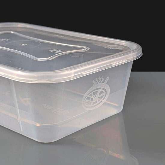 650cc Clear Rectangular Plastic Container and Lid 650cc Clear Rectangular Plastic Container and Lid