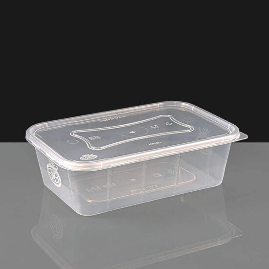 650cc Clear Rectangular Plastic Container and Lid 650cc Clear Rectangular Plastic Container and Lid